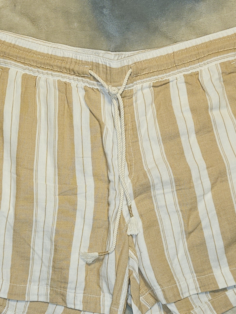 Old Navy Beige and White Striped Women's Shorts